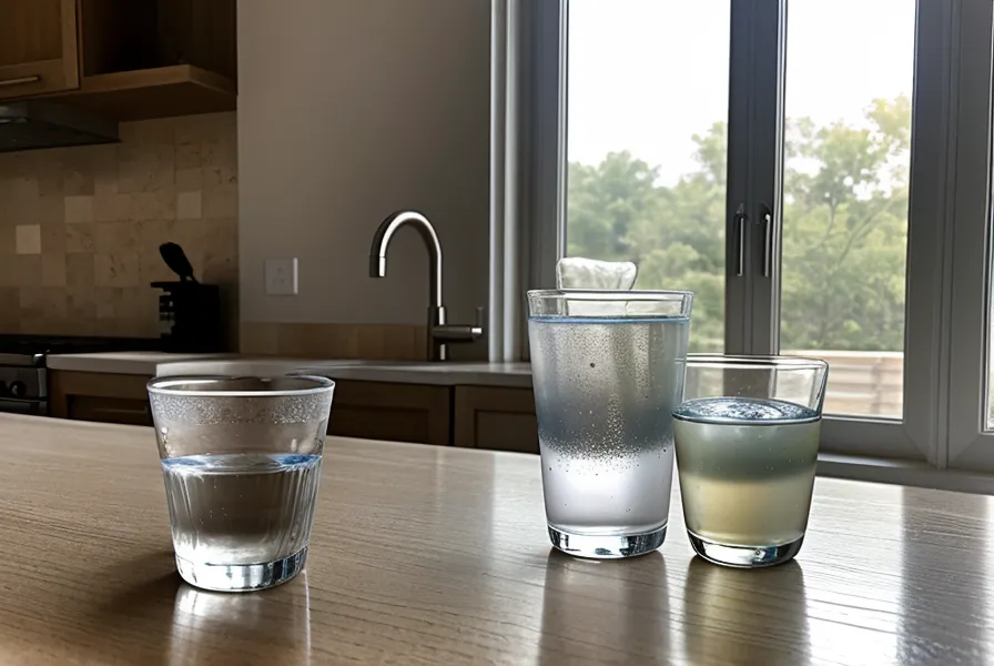 Offizielle Briefe vom KVR München und ein Glas Wasser auf einer Küchenzeile.